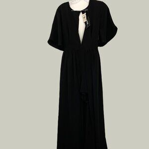 NWT Love University Black Overlay Romper